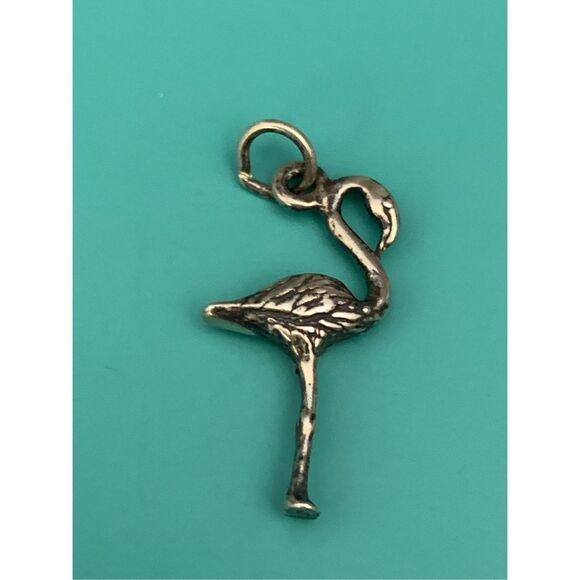 Flamingo Sterling Silver Jewelry Charm #bird - Picture 1 of 3
